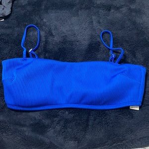 Ribbed square-kneck Bikini top